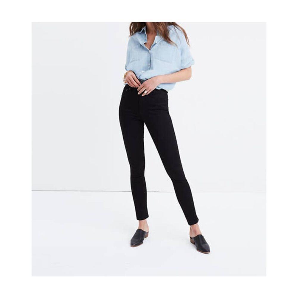 Madewell‎ 10 High-Rise Skinny Jeans Black Denim Size 27